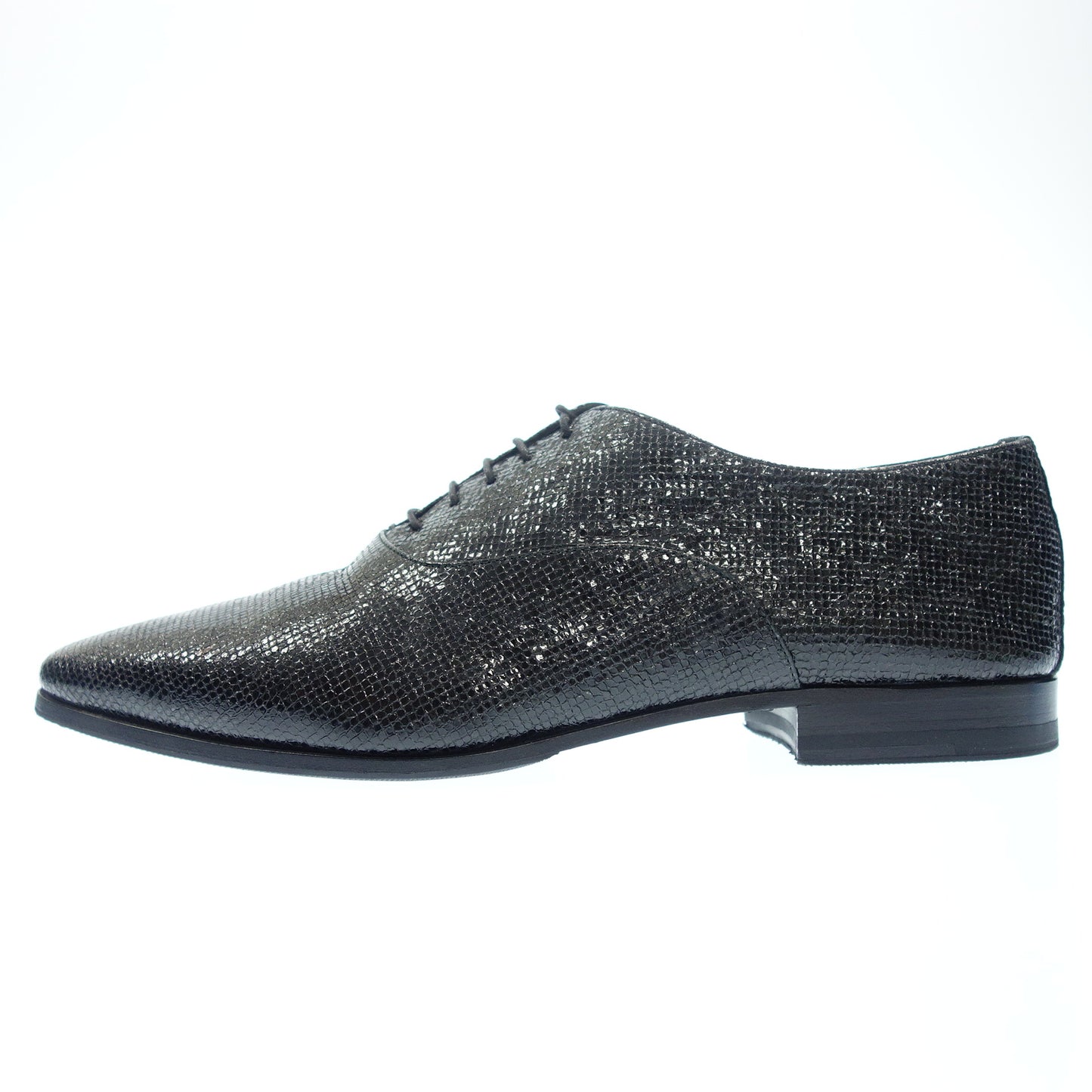 Very good condition◆Saint Laurent leather shoes lame glitter men's 41 black SAINT LAURENT [AFD7] 