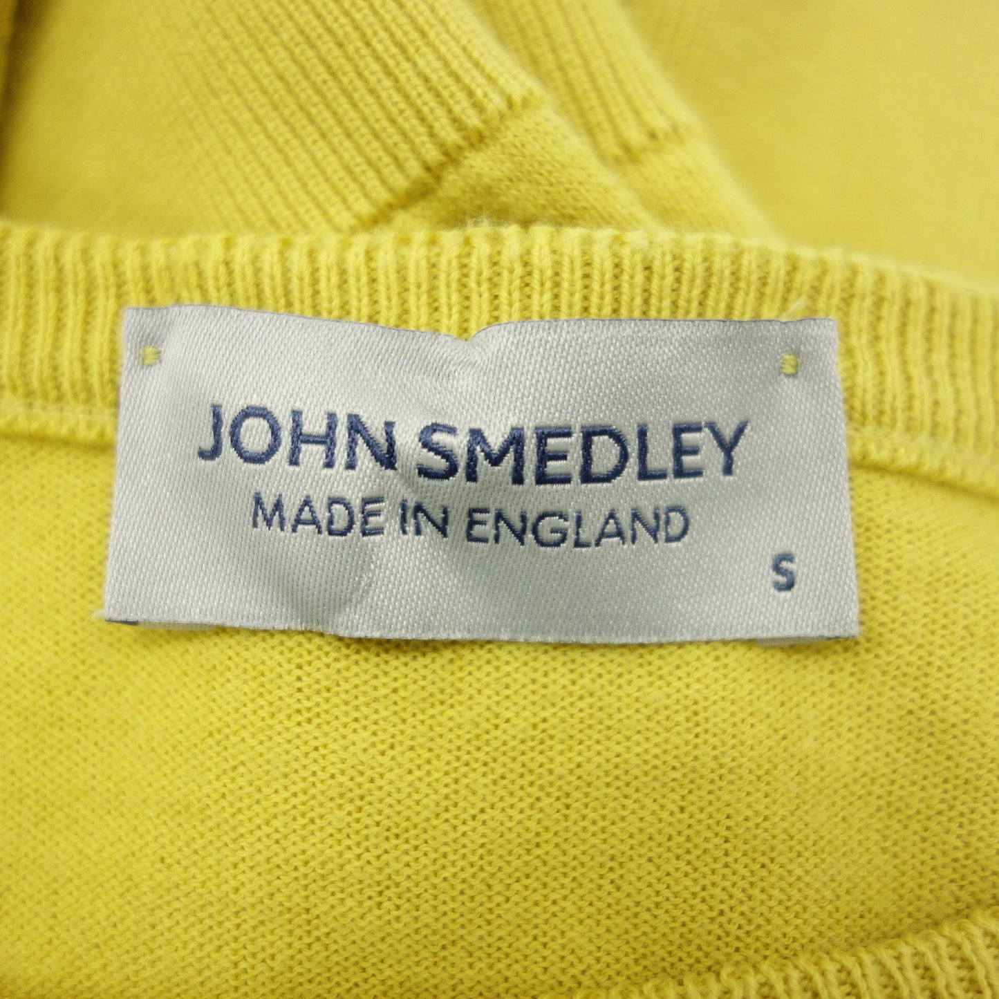 JOHN SMEDLEY Sweater Sea Island Cotton Men's Mustard S JOHN SMEDLEY [AFB32] [Used] 