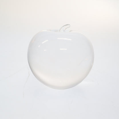 Good Condition◆Tiffany Paperweight Object Crystal Apple Clear Tiffany&amp;Co. [AFB55] 