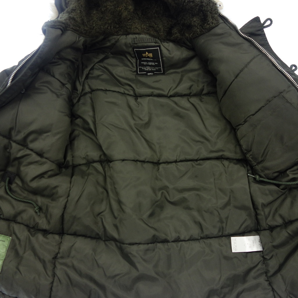 Good Condition ◆ Alpha Nylon Jacket 20094-0876 Men's Size S Khaki with Fur ALPHA [AFA13] 