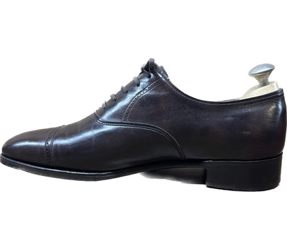 二手 ◆John Lobb Straight Tip Philip 2 Museum 小牛皮 棕色 UK7.5D JOHN LOBB PHILLIPⅡ 