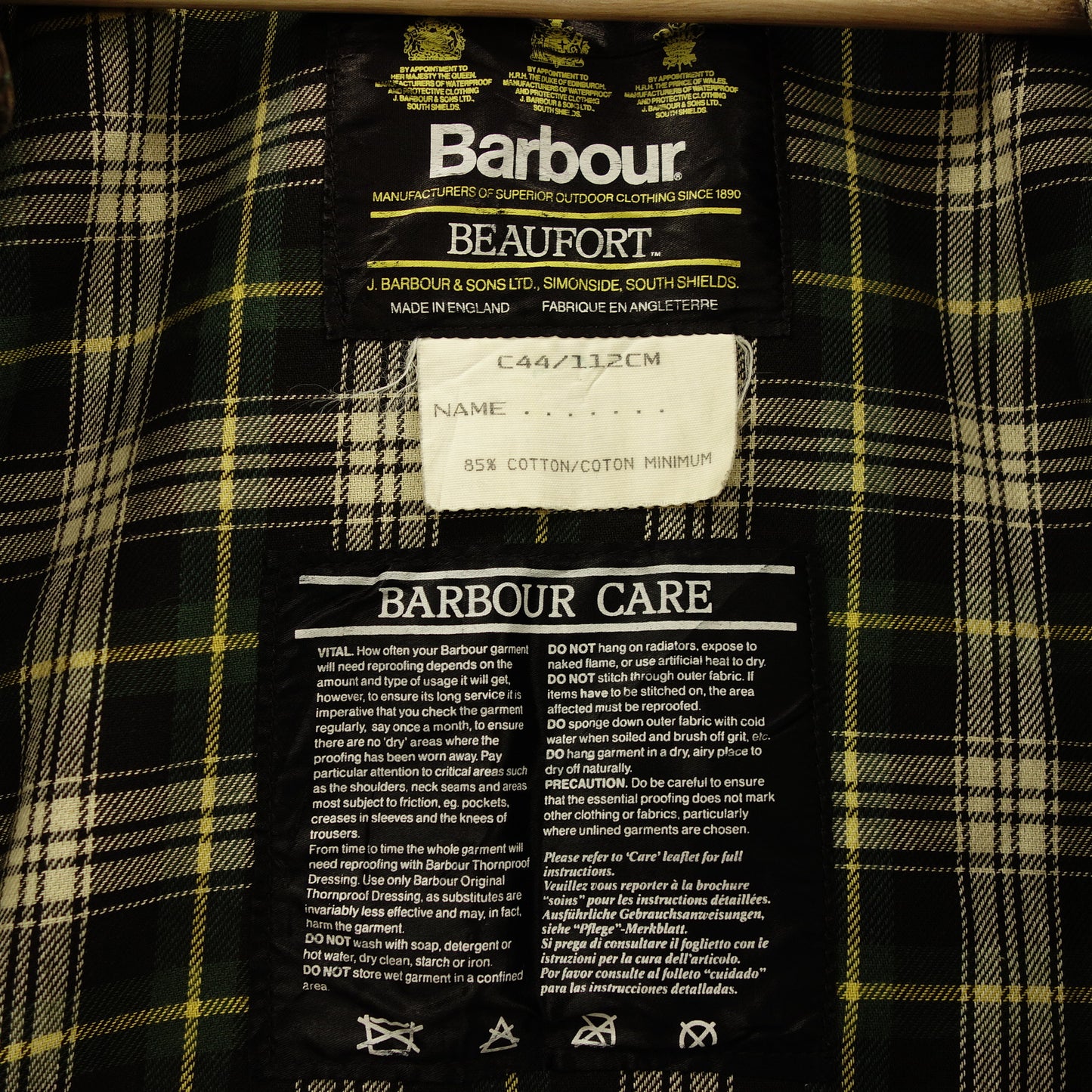 Barbour Coat Beaufort 涂油 3 Warrant 男式卡其色 Barbour [AFA9] [二手]