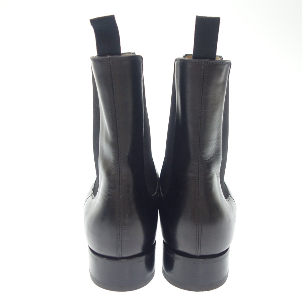 Good Condition◆Christian Louboutin Leather Shoes Side Gore Boots Men's Size 44 Black CHRISTIAN LOUBOUTIN [AFC35] 