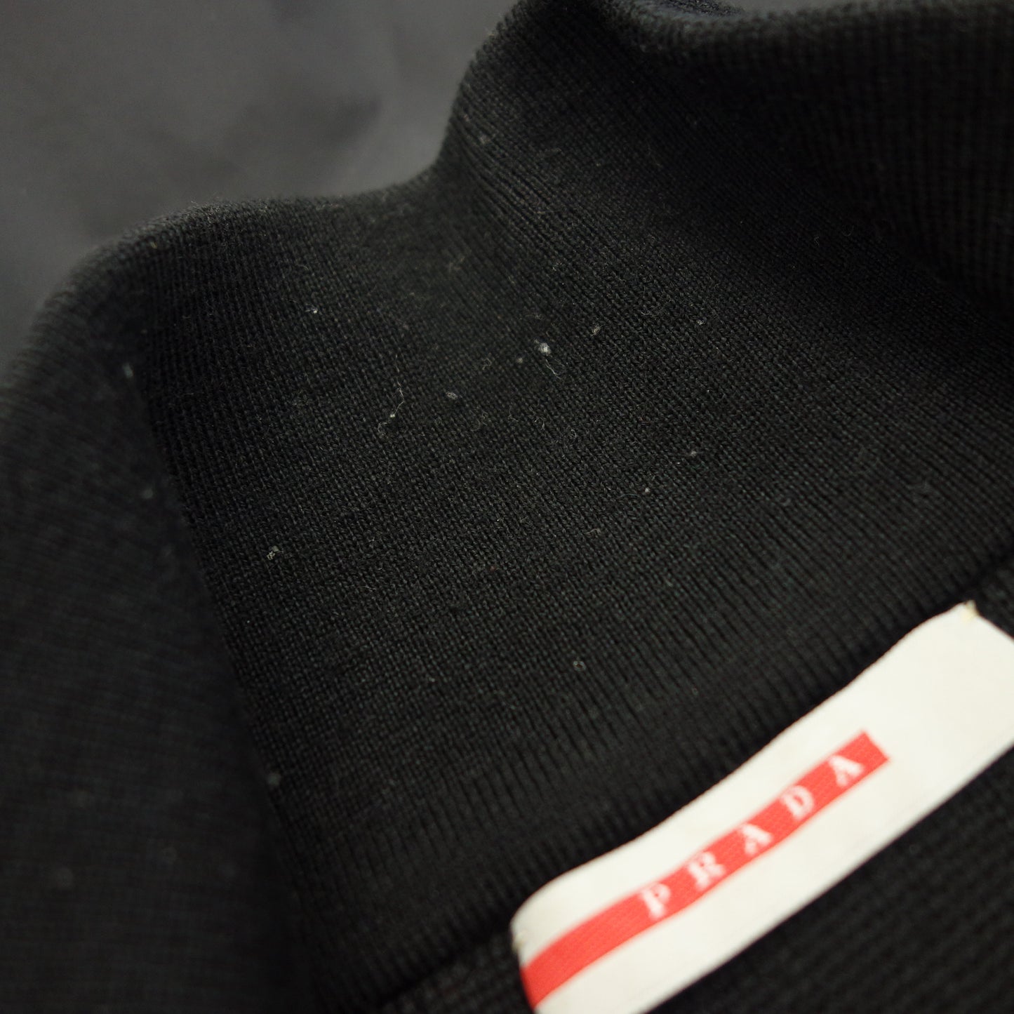 Used ◆Prada Nylon Blouson Knit Switching Zip Up Black Size 52 Men's PRADA [AFB29] 