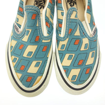 Good condition ◆ Vans sneakers slip-on made in USA all pattern kids blue size 18 VANS [AFD9] 