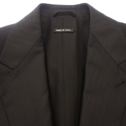 品相良好◆乔治阿玛尼西装套装条纹黑色 46 号男式 GIORGIO ARMANI [AFA21] 