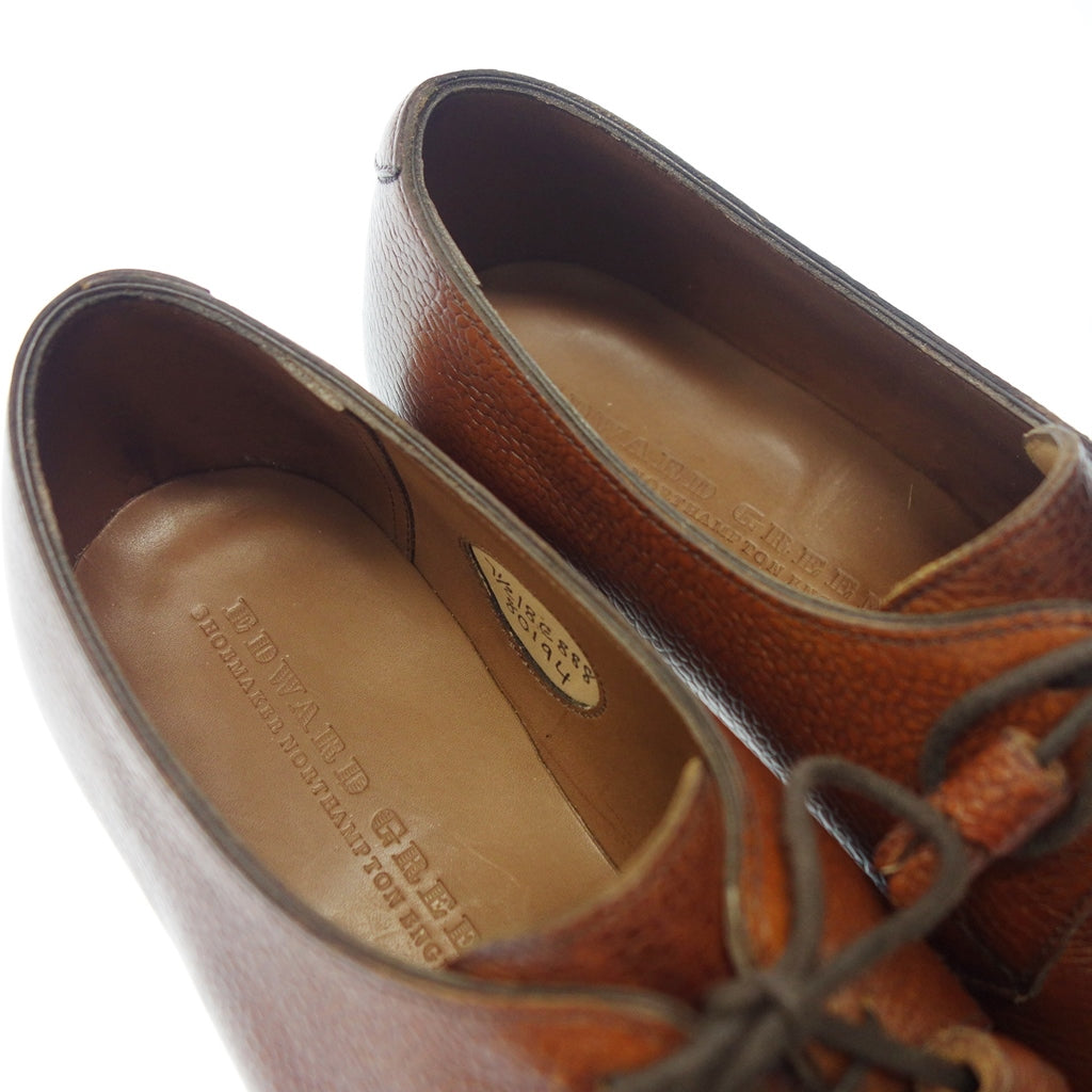 Like new ◆ Edward Green Leather Shoes Holborn Plain Toe EXTER Grained Leather Men's 7.5 Brown Genuine Shoe Tree EDWARD GREEN HOLBORN [LA] 