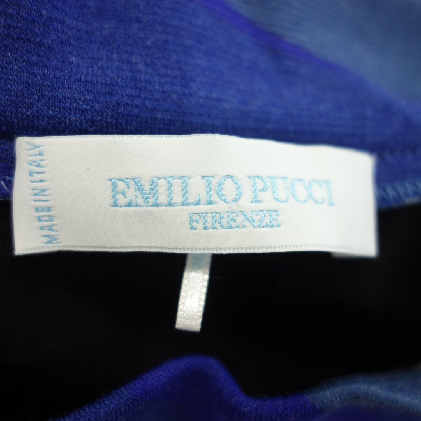 二手◆ 艾米利奥·普奇针织连衣裙无袖普奇图案蓝色尺寸 40 女士 EMILIO PUCCI [AFB22] 