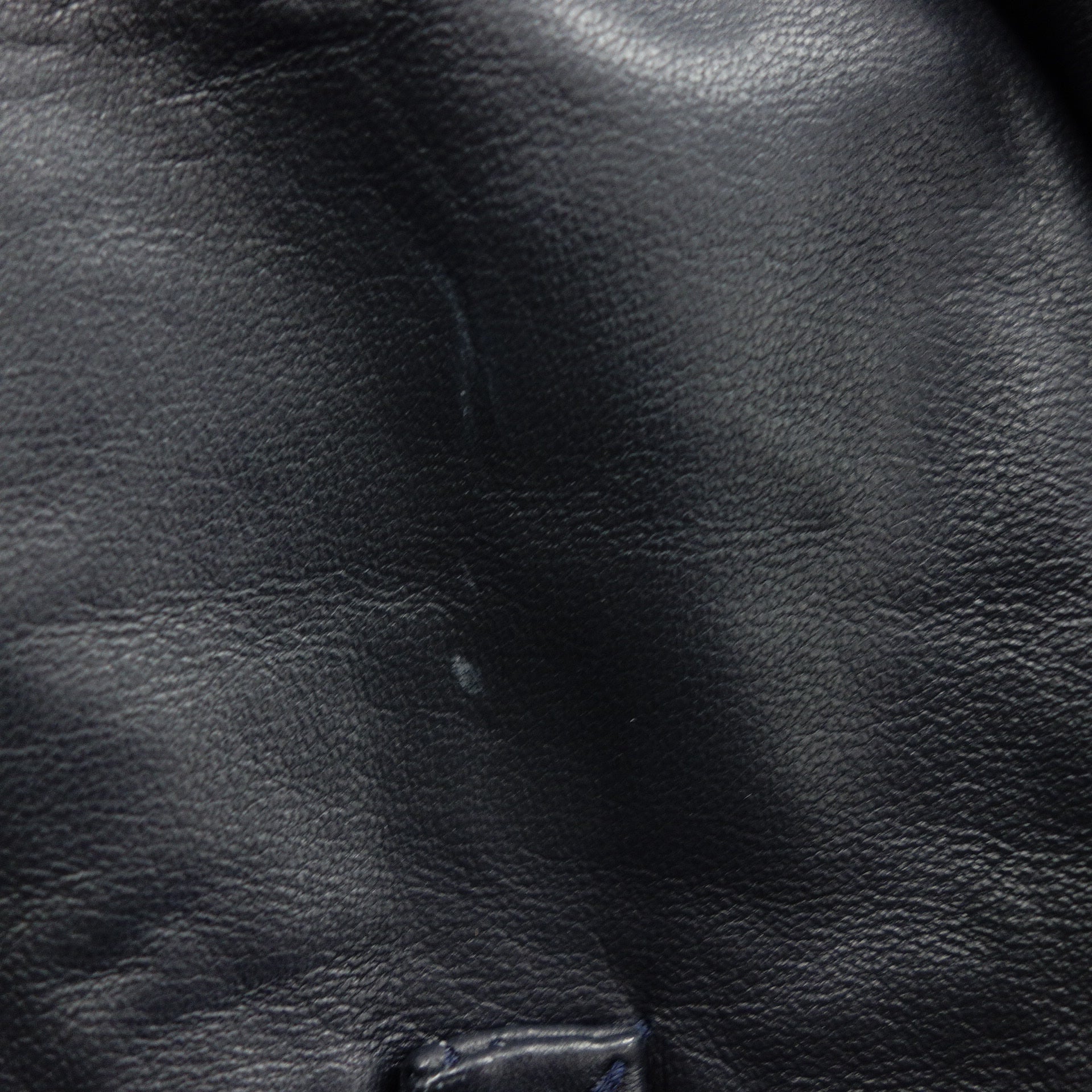 ジョルジオアルマーニ レザージャケット ラムレザー ジップアップ 濃紺 メンズ 48 GIORGIO ARMANI【AFG1】【中古】