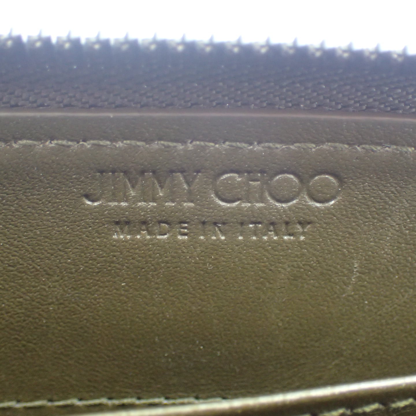 Jimmy Choo 长钱包圆形拉链 CARNABY 卡其色 JIMMY CHOO [AFI2] [二手货] 