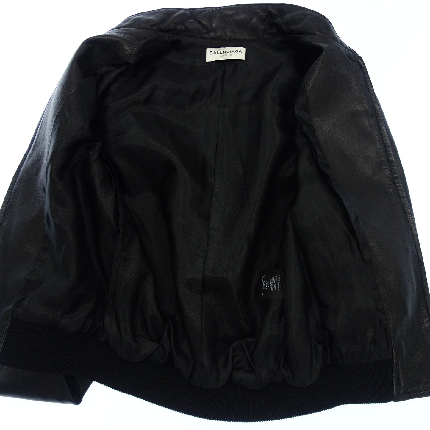 Very good condition ◆ Balenciaga Leather Jacket Zip Up 342695 Women's 38 Black BALENCIAGA [AFG1] 