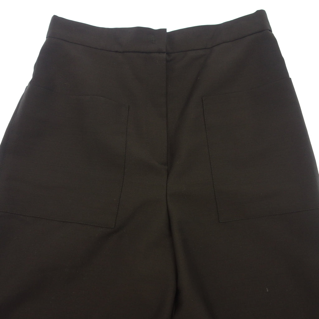 Very good condition ◆ Fendi Wide Pants FR6037 S9A Mohair Blend Black Size 42 Women's FENDI [AFB11] 