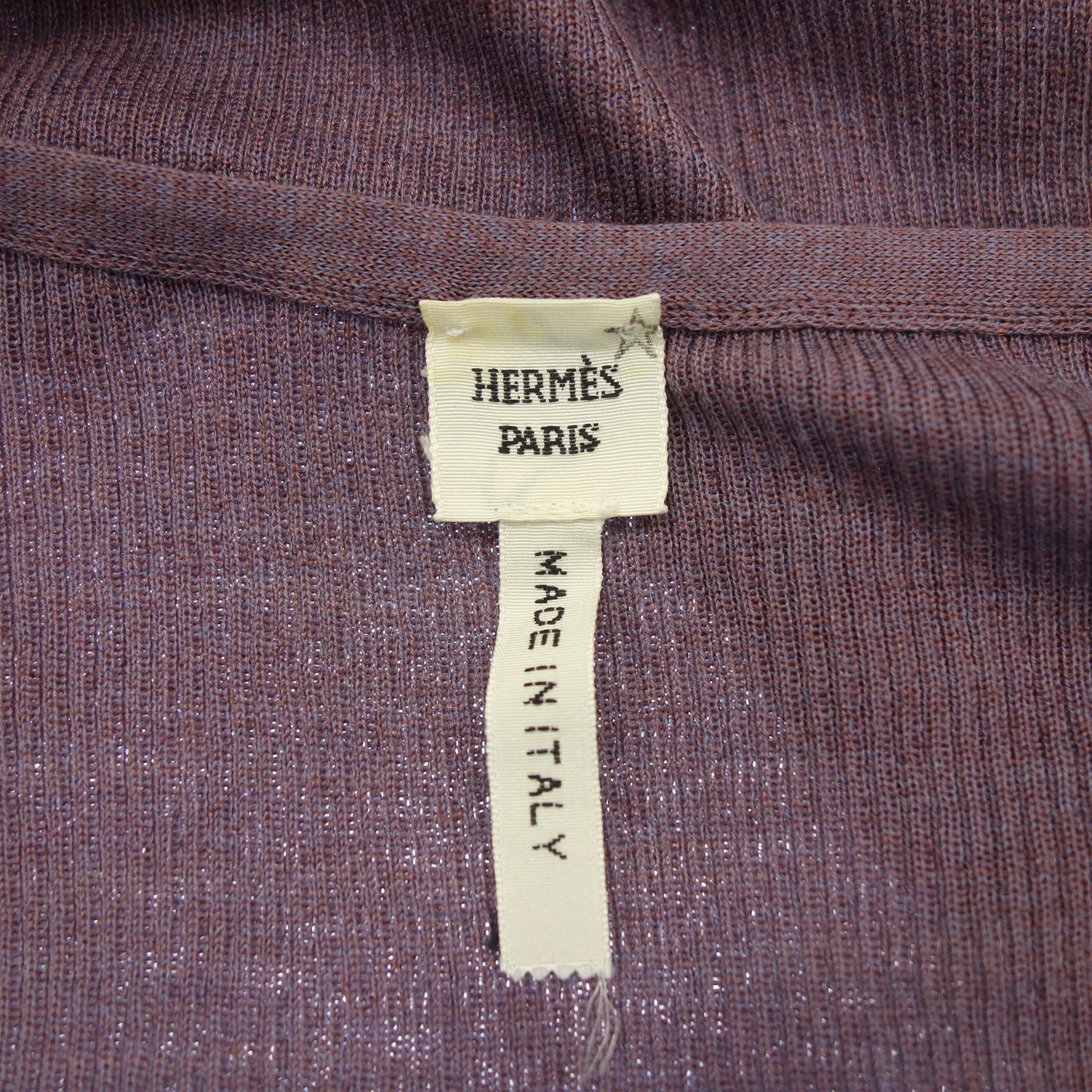 エルメス ニットセーター シルク×コットン レディース パープル HERMES