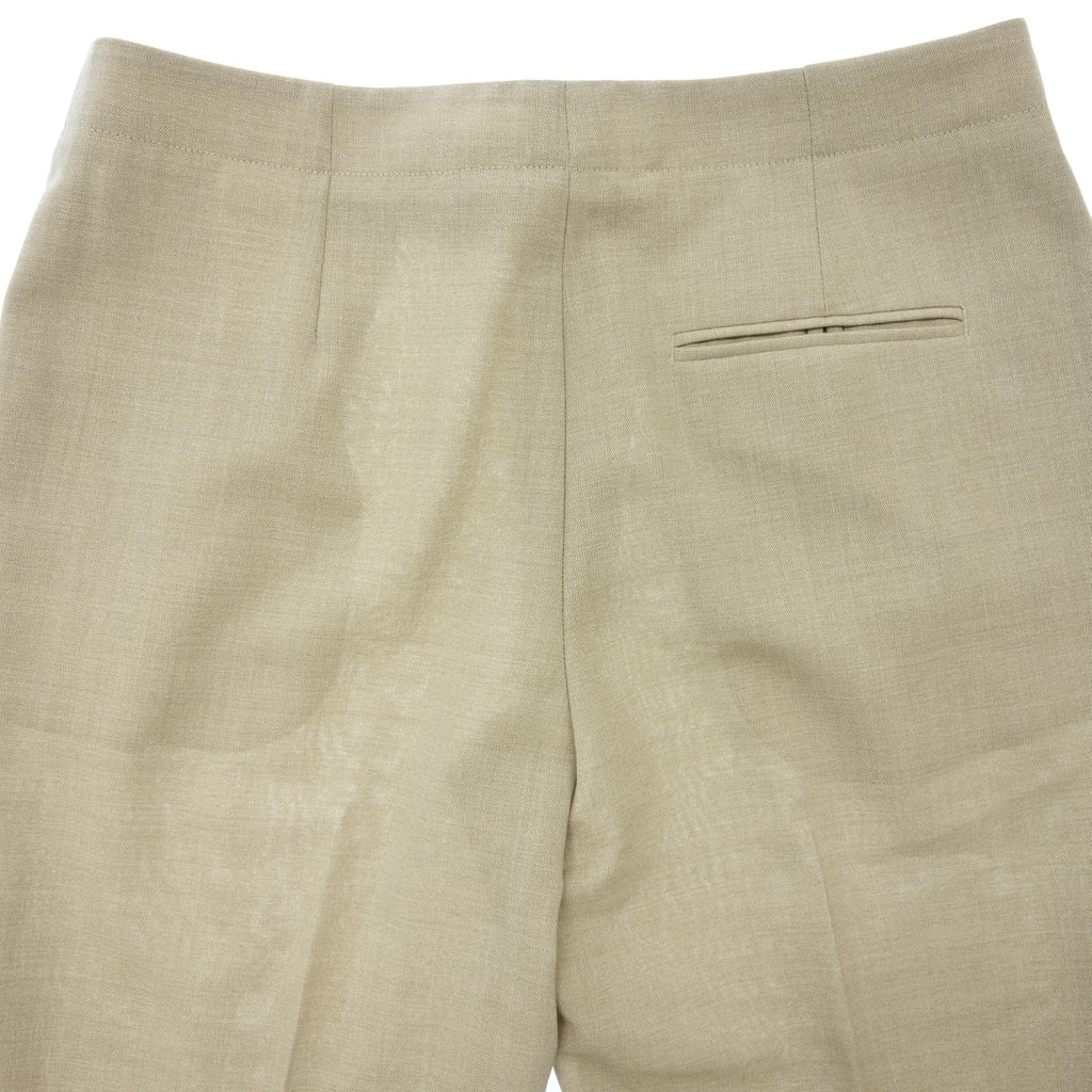 Used ◆Hermes slacks pants tapered cotton ladies 38 beige HERMES [AFB25] 