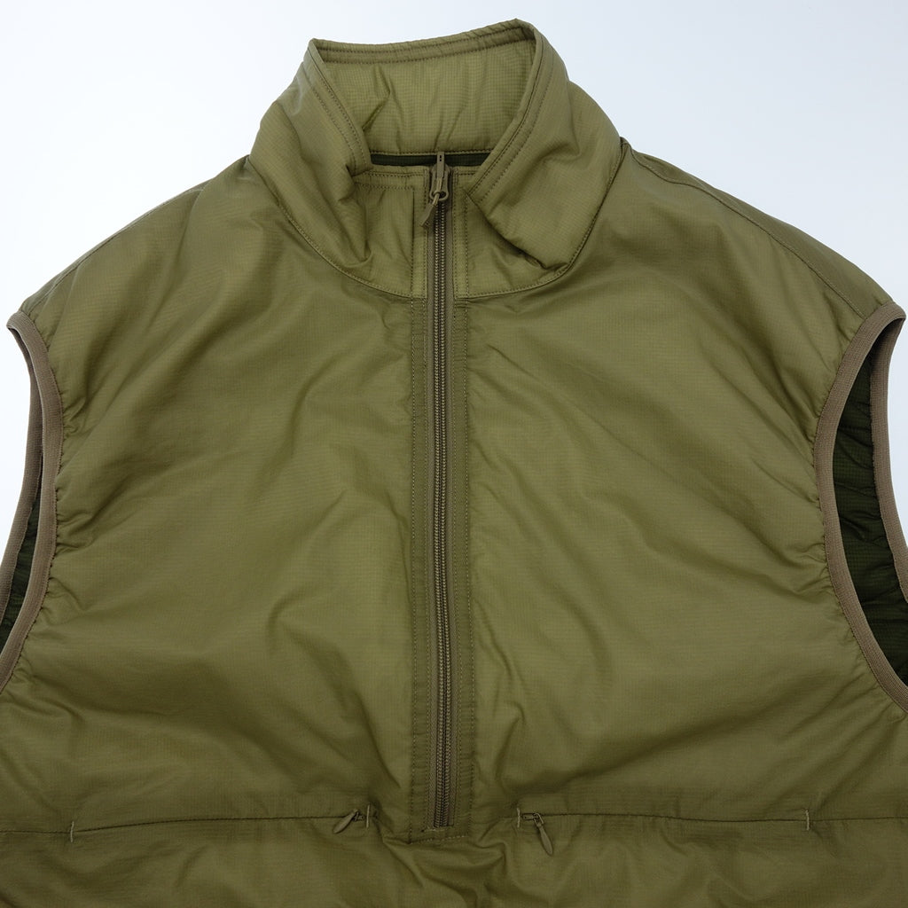 Good Condition◆Daiwa Pia Reversible Vest 22AW Nylon Men's Khaki Size M BJ-21022W DAIWA PIER39 TECH REVERSIBLE PULLOVER PUFF VEST [AFB15] 