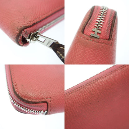 Hermes long wallet zip wallet long Azap silk in pink box HERMES [AFI23] [Used] 