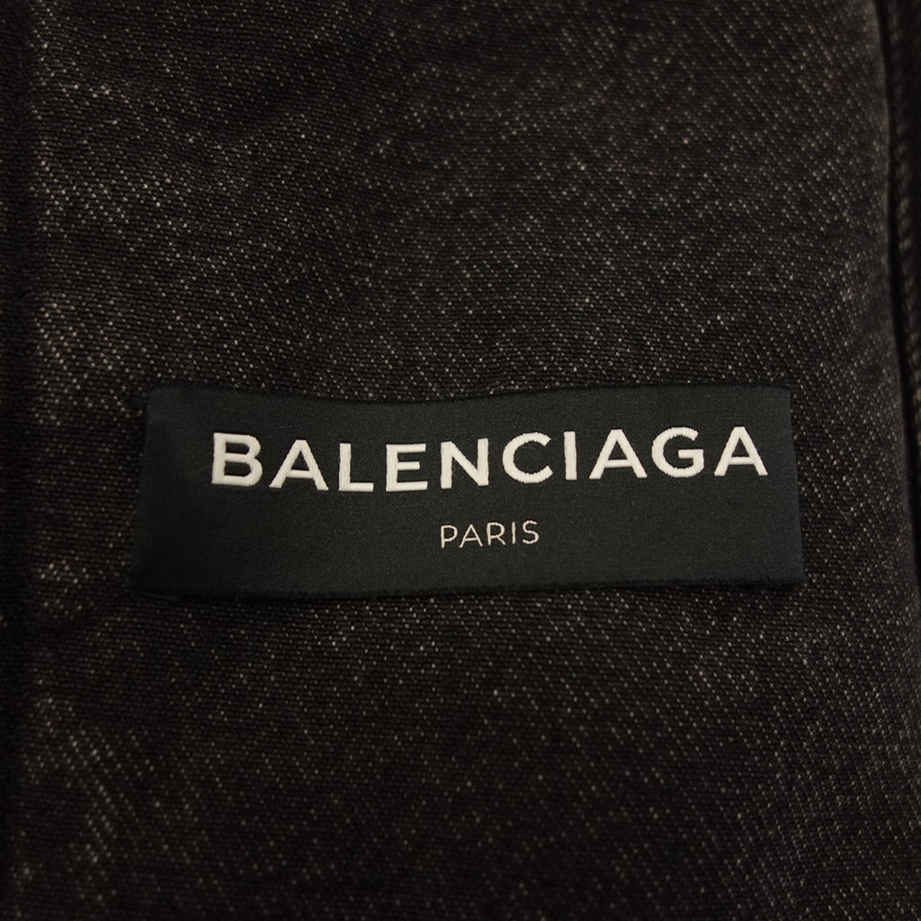 与全新一样 ◆ Balenciaga 牛仔夹克 领子碰撞损坏处理 487343 17AW 黑色 44 码 男士 BALENCIAGA [AFA21] 