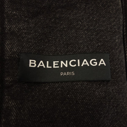 Like new ◆ Balenciaga denim jacket Collar crash damage processing 487343 17AW Black Size 44 Men's BALENCIAGA [AFA21] 