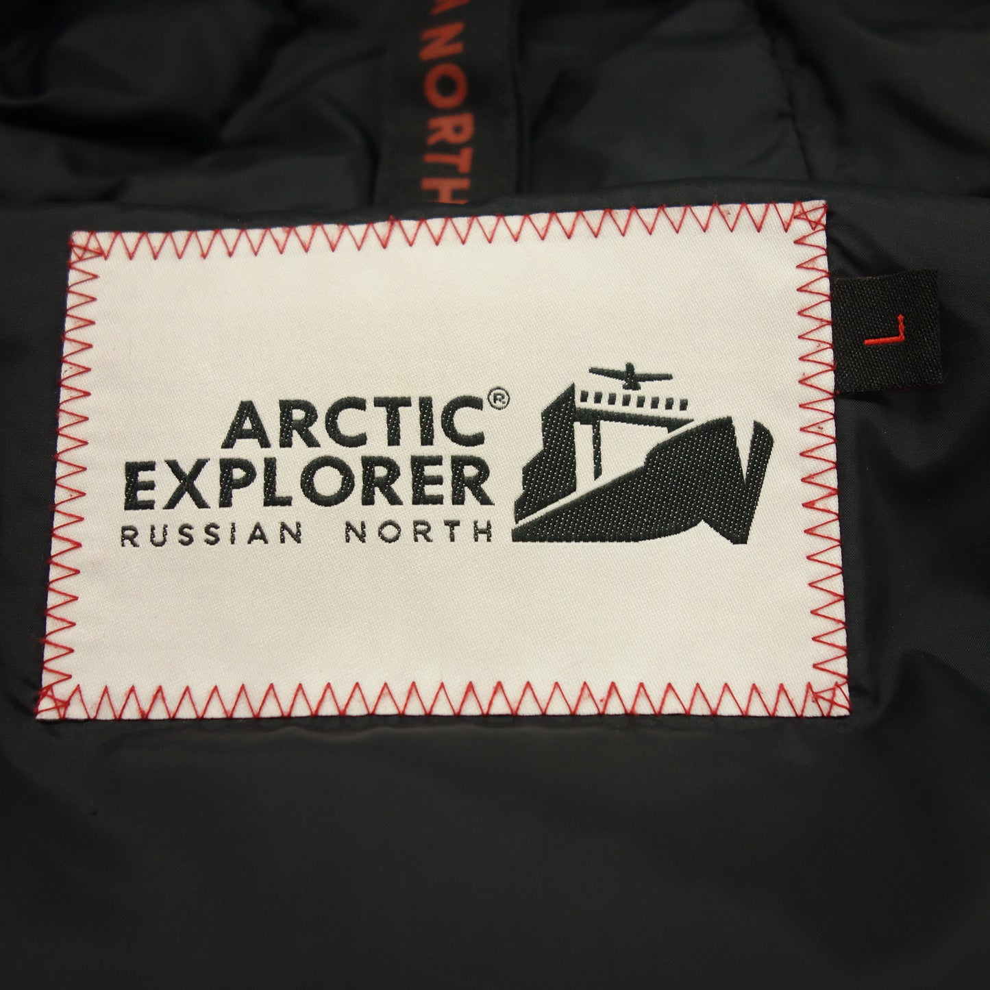 美品◆アークティックエクスプローラー SPECNEZ ファーダウンジャケット メンズ レッド サイズL ARCTIC EXPLORER【AFA2】