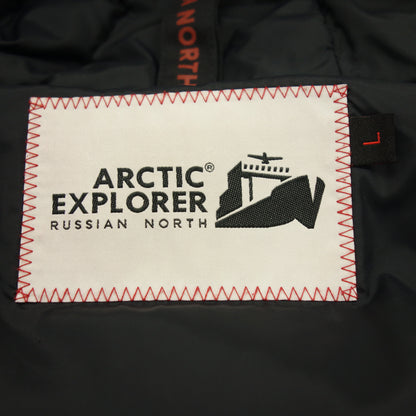 美品◆アークティックエクスプローラー SPECNEZ ファーダウンジャケット メンズ レッド サイズL ARCTIC EXPLORER【AFA2】
