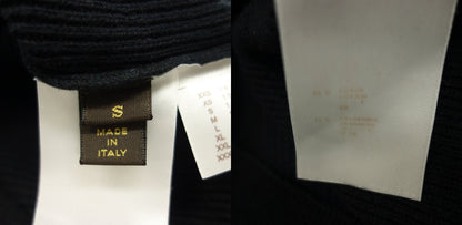 二手 ◆路易威登 针织夹克 拉链 LV 标志 尺码 S 男士 黑色 LOUIS VUITTON [AFB38] 