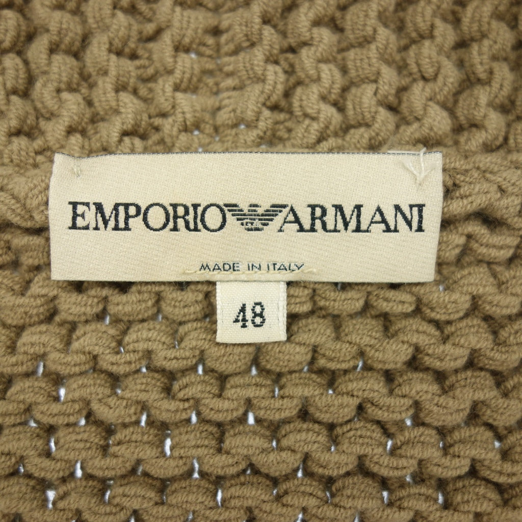 状况良好 ◆ Emporio Armani 开衫披肩设计棉混纺男士棕色尺码 48 EMPORIO ARMANI [AFB10] 