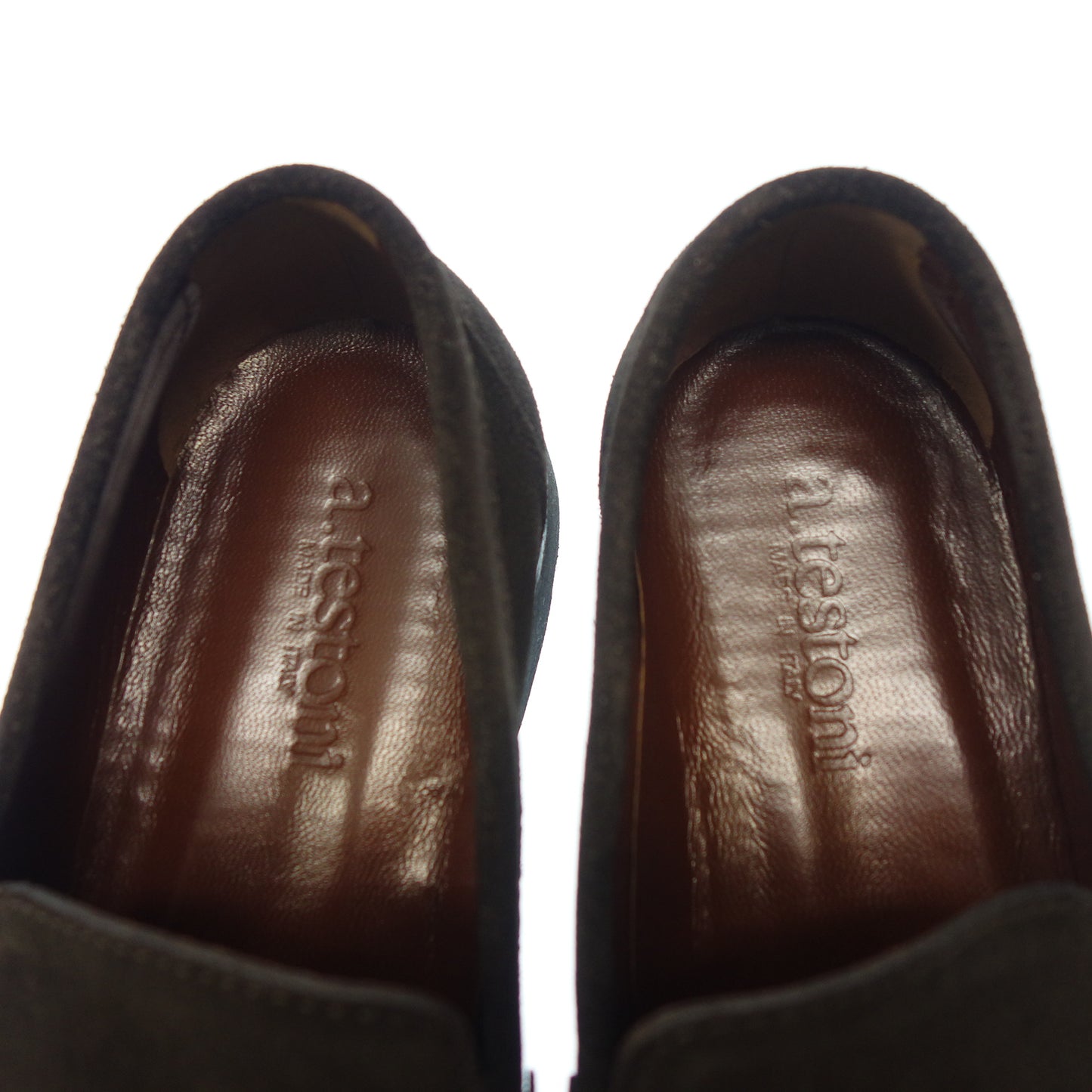 Very good condition◆A Testoni Loafer Suede Bit Men's Size M Brown a.testoni [AFD4] 