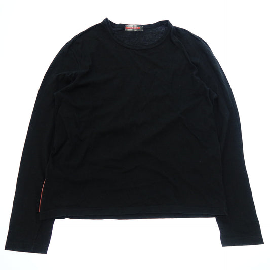 Used ◆Prada Long T-shirt Cotton L Women's Black PRADA [AFB42] 