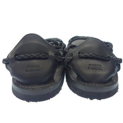 中古◆東京サンダル ワラジサンダル メンズ 黒 レザー サイズ10 TOKYO SANDAL【AFC44】