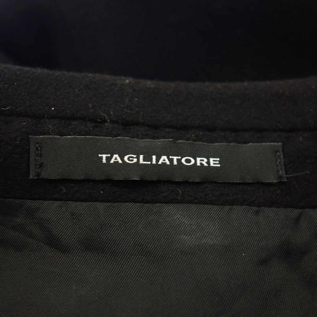 Used TAGLIATORE Double Chester Coat Wool x Cashmere Men's Size 48 Black TAGLIATORE [AFA2] 