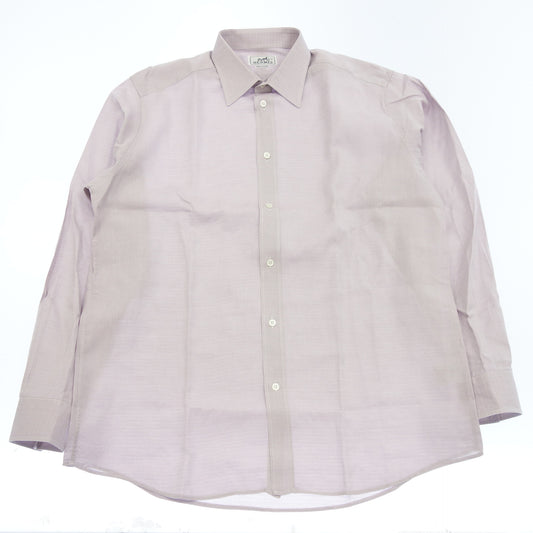 Used ◆Hermes long sleeve shirt Serie button cotton size 42 men's purple HERMES [AFB44] 