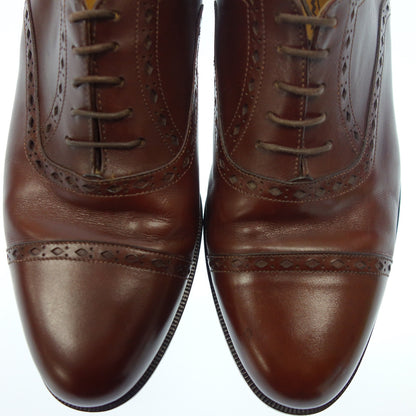 状况良好◆Santoni 皮鞋 Classico Quarter Brogue 男式 7.5 黑色 Santoni [AFC2] 