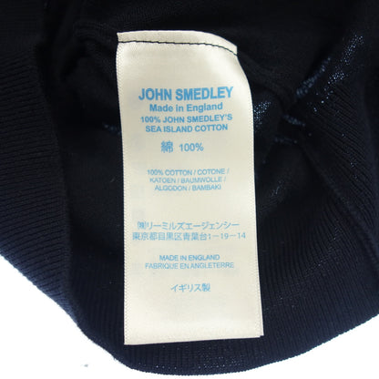 Good condition ◆ John Smedley Crew Neck Knit Sea Island Cotton 30G Men's Navy Size M JOHN SMEDLEY [AFB14] 