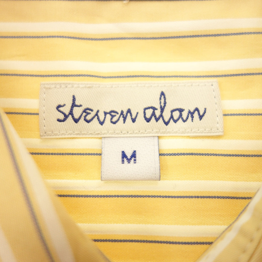 Unused ◆ Stephen Alan Long Sleeve Shirt Striped Pattern Cotton Men's M Yellow STEVEN ALAN [AFB14] 