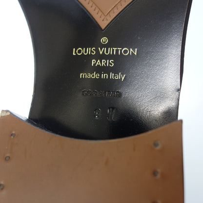 極美品◆ルイヴィトン レザーローファー スリッポン メンズ ブラウン サイズ9M LOUIS VUITTON【AFC44】