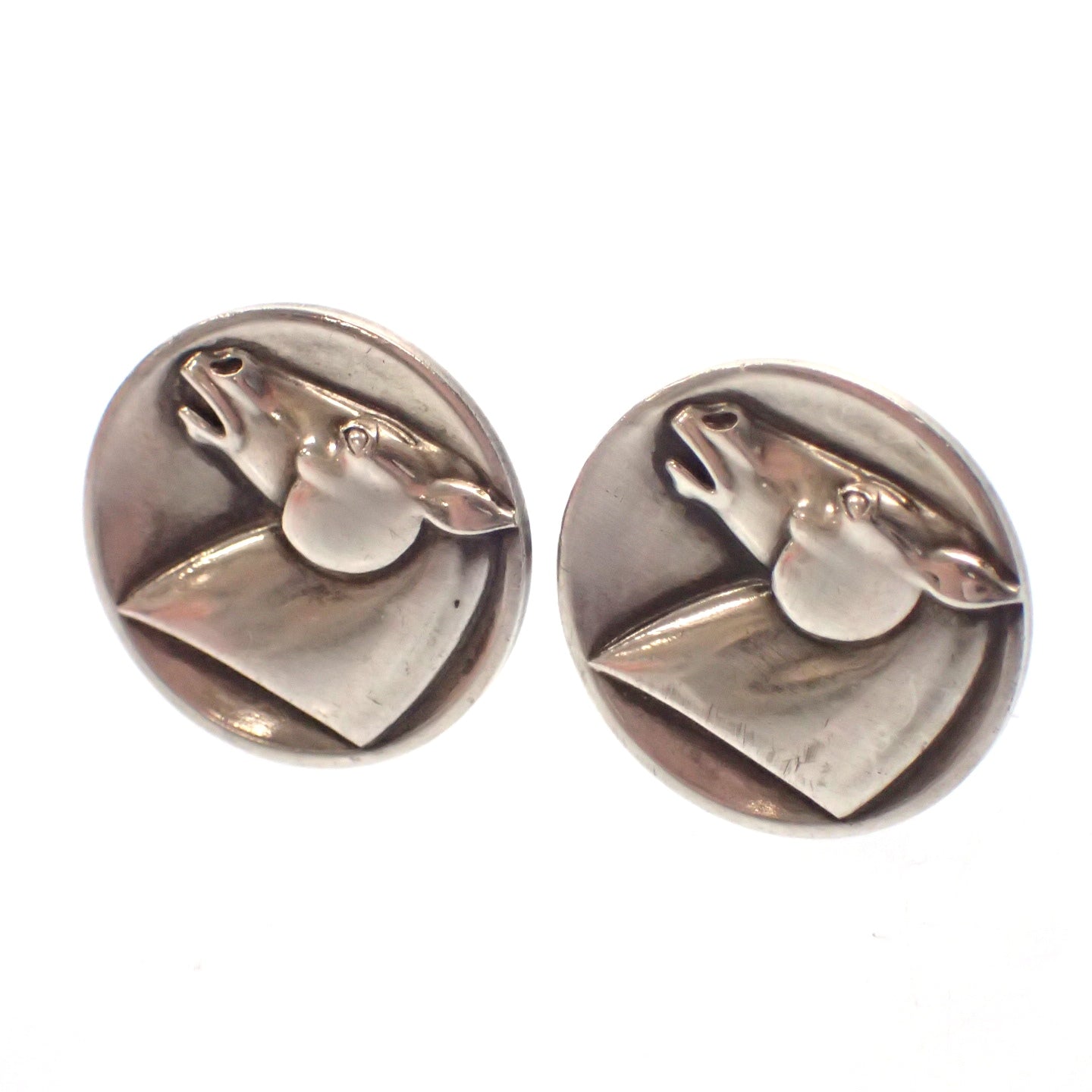 Good condition◆Georg Jensen Cufflinks Cheval 63 925S Silver Georg Jensen [AFI2] 