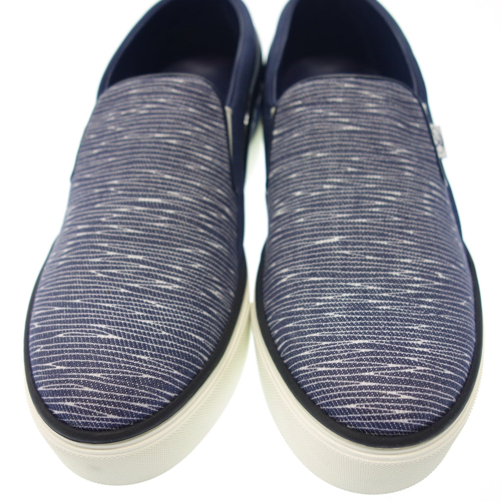 Very good condition ◆ Louis Vuitton leather sneakers slip-on men's 37 blue LOUIS VUITTON [AFC17] 