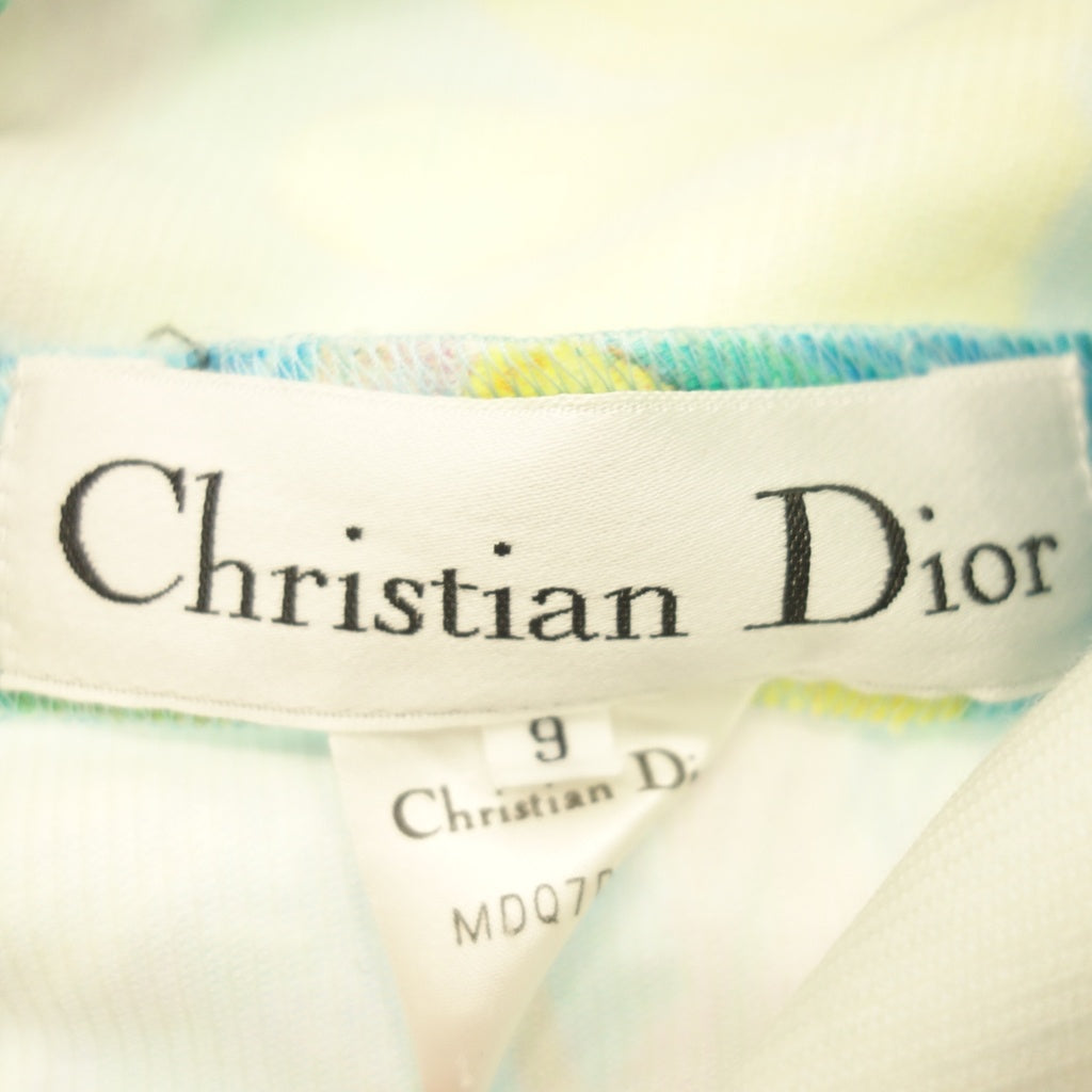 品相良好◆Christian Dior Set 植物短袖连衣裙和短夹克 9 号花卉图案多色 Christian Dior [AFB19] 