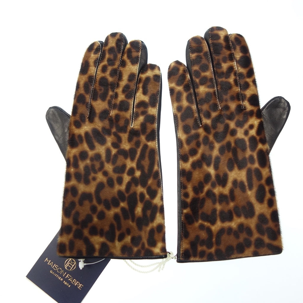 Like new◆Maison Fabre Gloves Lambskin Lambskin 2-piece set maison fabre [AFI21] 