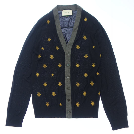 Gucci knit cardigan B &amp; Star 431747 Men's Navy M GUCCI [AFB16] [Used] 