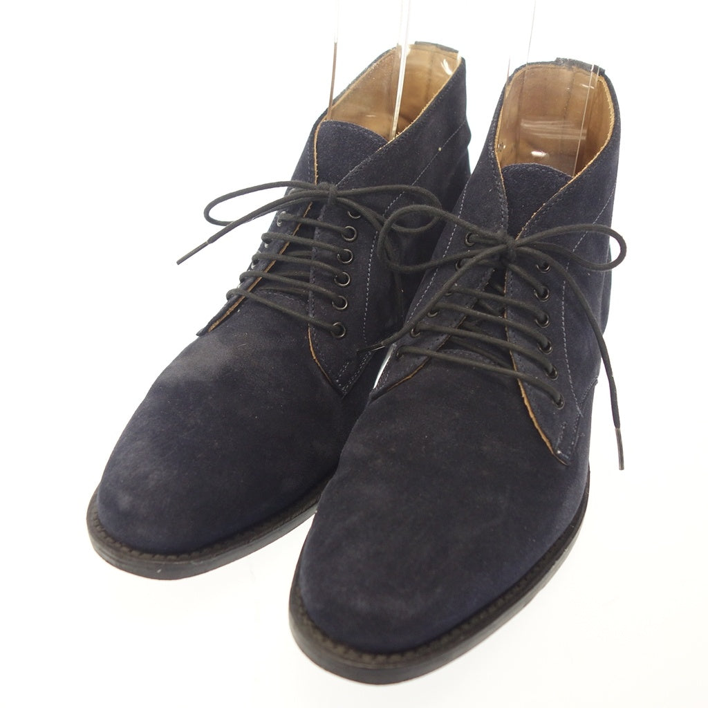 Good Condition ◆ Arrow Footwear Chukka Boots Suede Navy Made in England Men's Size 6.5 Arrow Footwear [AFD2] 