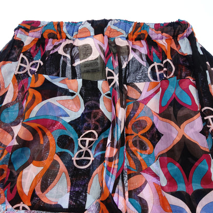 Good condition◆Hermes all-over pattern see-through cotton pants ladies multicolor size 34 HERMES [AFB15] 