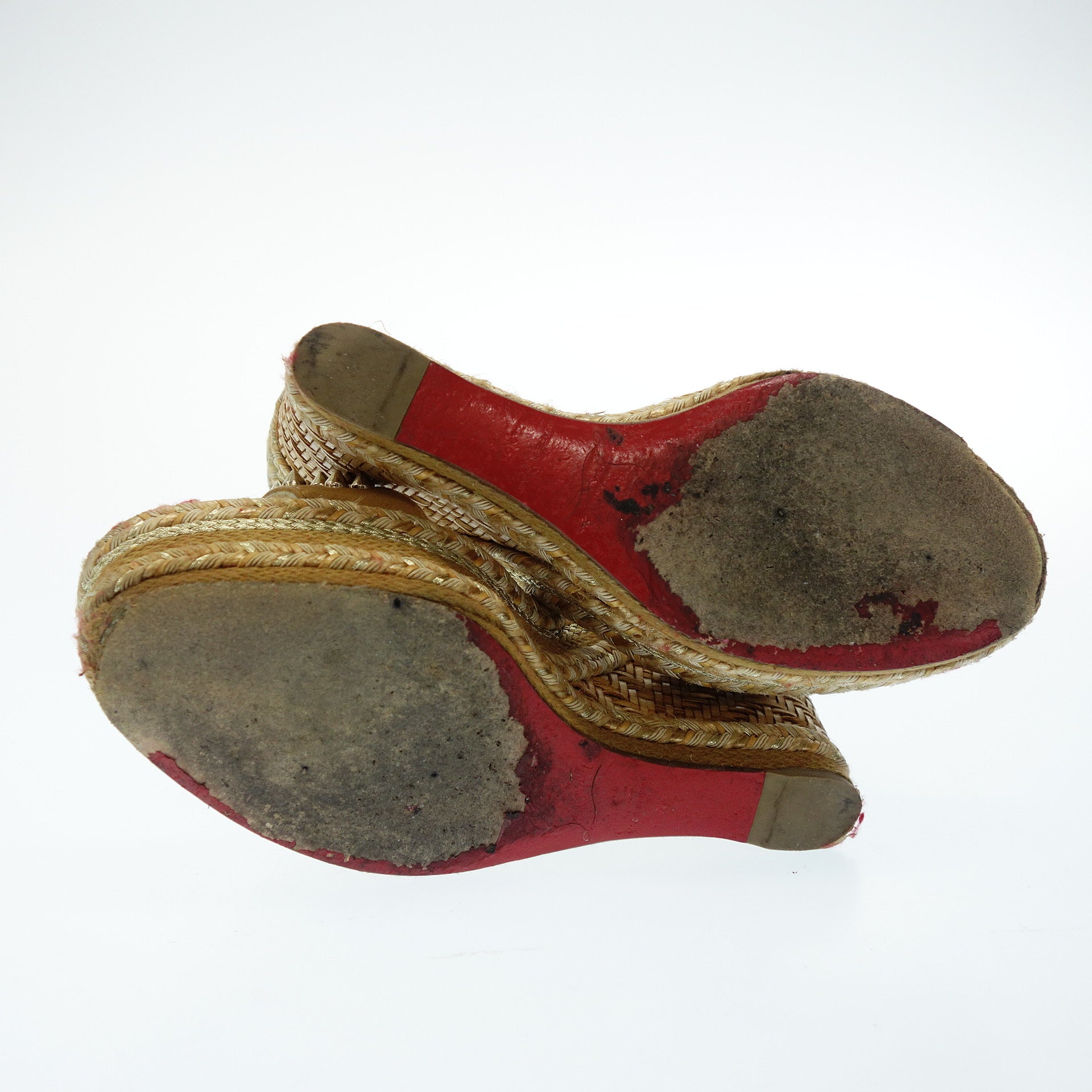クリスチャンルブタン ウエッジソールサンダル 茶系 w300_christianlouboutin-