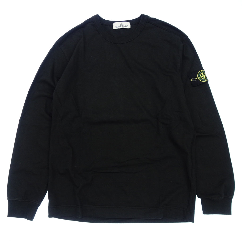 Good Condition◆Stone Island Sweat Genuine Men's L Size Black 721564450 STONE ISLAND [AFB39] 