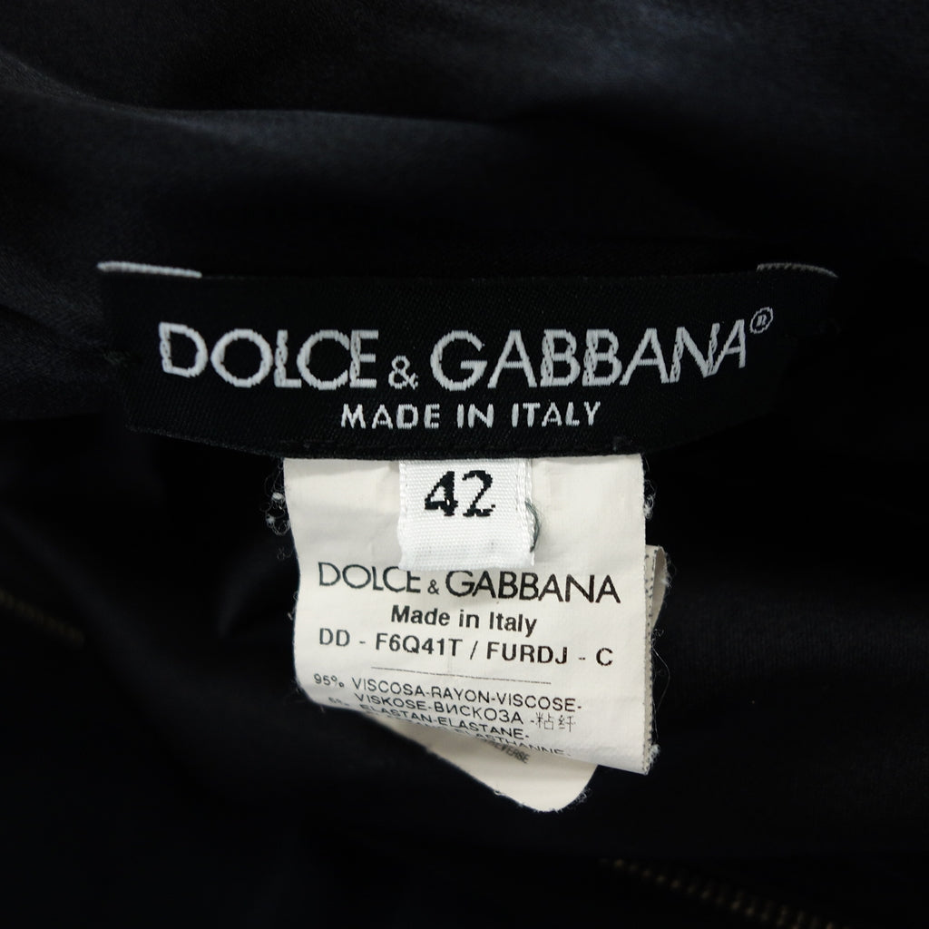 状况良好 ◆ Dolce &amp; Gabbana 海贼王人造丝女式黑色 42 DOLCE&amp;GABBANA [AFB3] 