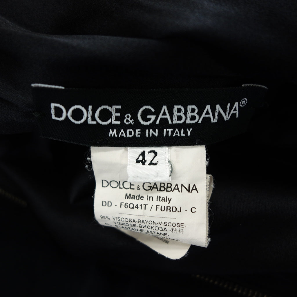 美品◆ドルチェ&ガッバーナ ワンピース レーヨン レディース ブラック 42 DOLCE&GABBANA【AFB3】