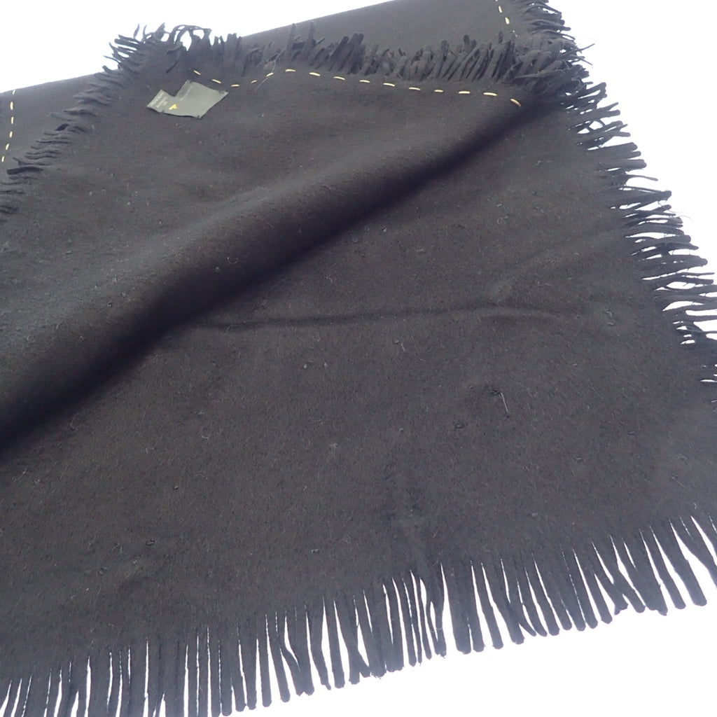 Used ◆Fendi cashmere muffler fringe black FENDI [AFI21] 