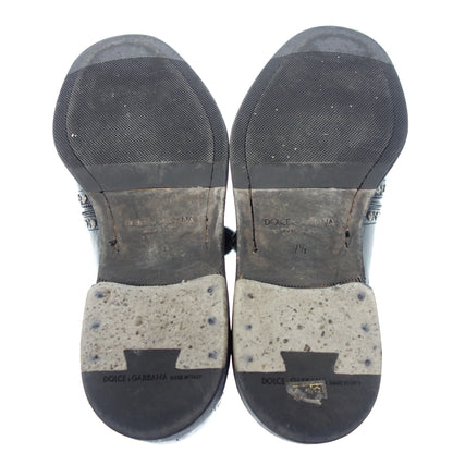Good Condition◆Dolce &amp; Gabbana Leather Shoes Single Monk Studs Archive Men's Black Size 7.5 DOLCE &amp; GABBANA [AFC2] 