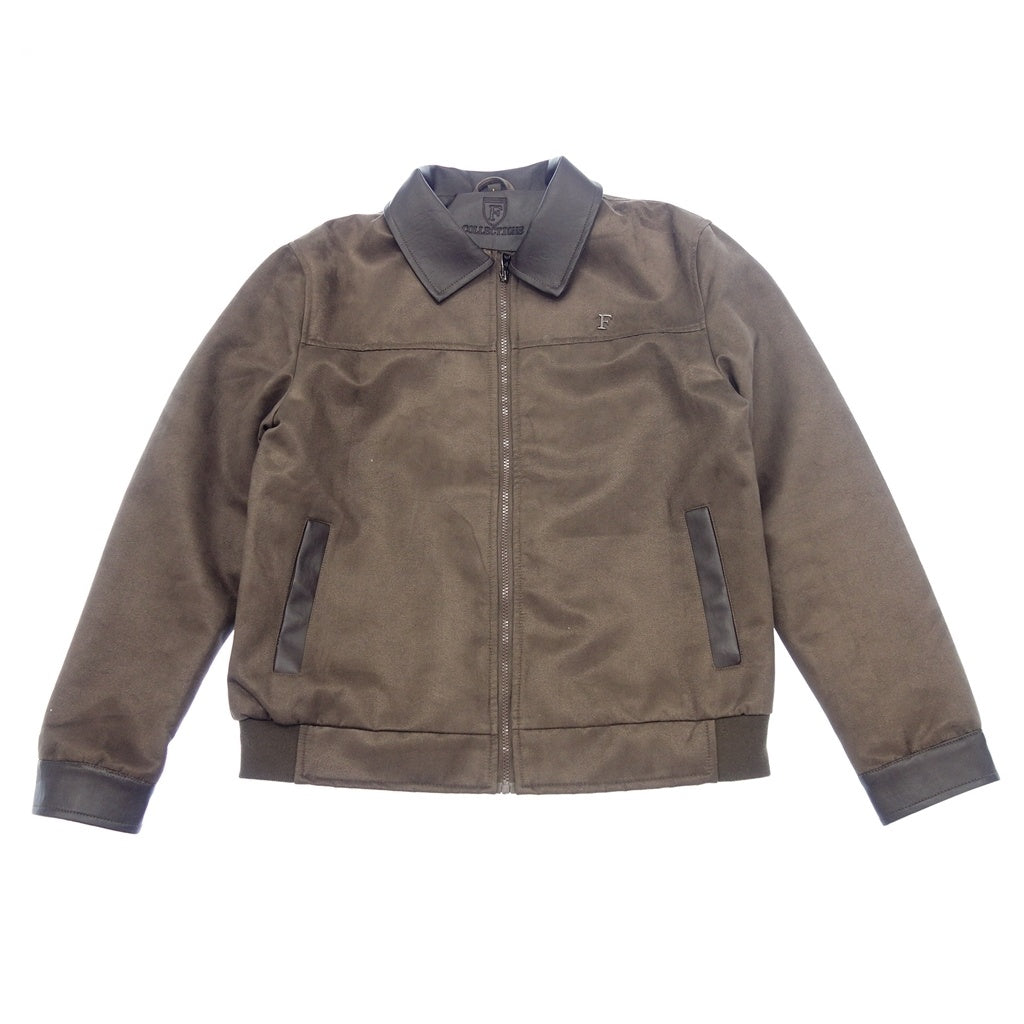 Very good condition◆F Collections Leather Jacket Suede M17122 Men's Size L Brown F collections [AFG1] 