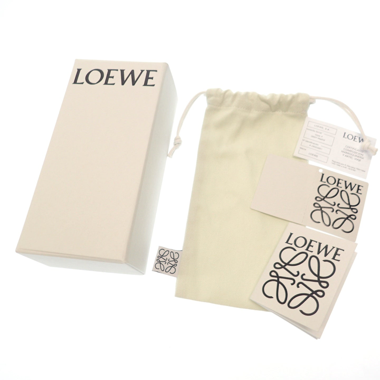 極美品◆ロエベ レザーブレスレット スモール スラップ アナグラム 119.19.336 茶系 箱付き LOEWE【AFI18】